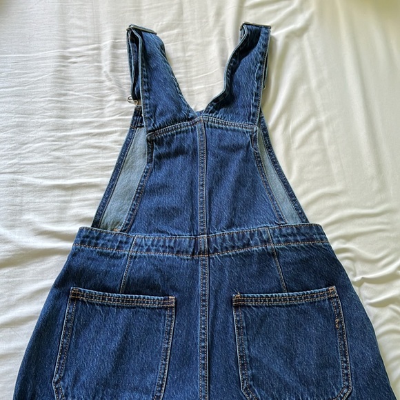 Straight Leg High Waisted Denim Overalls - Joe Fresh - Picture 3 of 4